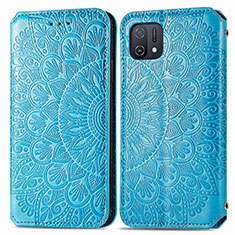 Coque Portefeuille Motif Fantaisie Livre Cuir Etui Clapet S01D pour Oppo A16e Bleu