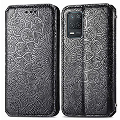 Coque Portefeuille Motif Fantaisie Livre Cuir Etui Clapet S01D pour Realme 8 5G Noir