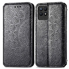 Coque Portefeuille Motif Fantaisie Livre Cuir Etui Clapet S01D pour Realme 8i Noir