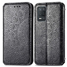 Coque Portefeuille Motif Fantaisie Livre Cuir Etui Clapet S01D pour Realme 9 5G India Noir