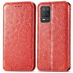 Coque Portefeuille Motif Fantaisie Livre Cuir Etui Clapet S01D pour Realme 9 5G India Rouge