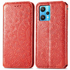 Coque Portefeuille Motif Fantaisie Livre Cuir Etui Clapet S01D pour Realme 9 5G Rouge