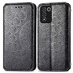 Coque Portefeuille Motif Fantaisie Livre Cuir Etui Clapet S01D pour Realme 9 SE 5G Noir