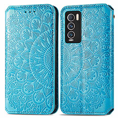 Coque Portefeuille Motif Fantaisie Livre Cuir Etui Clapet S01D pour Realme GT Master Explorer 5G Bleu