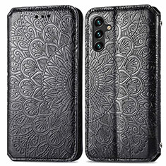 Coque Portefeuille Motif Fantaisie Livre Cuir Etui Clapet S01D pour Samsung Galaxy A04s Noir