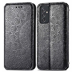 Coque Portefeuille Motif Fantaisie Livre Cuir Etui Clapet S01D pour Samsung Galaxy A05s Noir