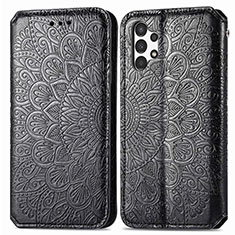 Coque Portefeuille Motif Fantaisie Livre Cuir Etui Clapet S01D pour Samsung Galaxy A13 4G Noir