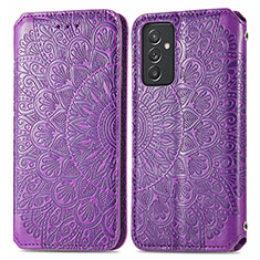 Coque Portefeuille Motif Fantaisie Livre Cuir Etui Clapet S01D pour Samsung Galaxy A15 LTE Violet