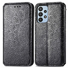 Coque Portefeuille Motif Fantaisie Livre Cuir Etui Clapet S01D pour Samsung Galaxy A23 4G Noir