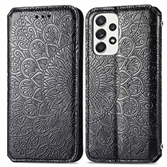 Coque Portefeuille Motif Fantaisie Livre Cuir Etui Clapet S01D pour Samsung Galaxy A33 5G Noir