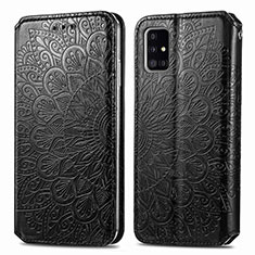 Coque Portefeuille Motif Fantaisie Livre Cuir Etui Clapet S01D pour Samsung Galaxy A71 5G Noir