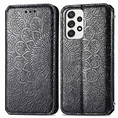 Coque Portefeuille Motif Fantaisie Livre Cuir Etui Clapet S01D pour Samsung Galaxy A73 5G Noir