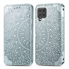 Coque Portefeuille Motif Fantaisie Livre Cuir Etui Clapet S01D pour Samsung Galaxy F62 5G Argent