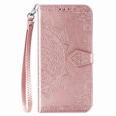 Coque Portefeuille Motif Fantaisie Livre Cuir Etui Clapet S01D pour Samsung Galaxy M02 Or Rose