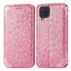 Coque Portefeuille Motif Fantaisie Livre Cuir Etui Clapet S01D pour Samsung Galaxy M32 4G Or Rose