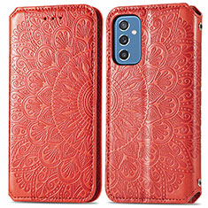 Coque Portefeuille Motif Fantaisie Livre Cuir Etui Clapet S01D pour Samsung Galaxy M52 5G Rouge