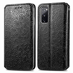 Coque Portefeuille Motif Fantaisie Livre Cuir Etui Clapet S01D pour Samsung Galaxy S20 FE (2022) 5G Noir