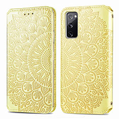 Coque Portefeuille Motif Fantaisie Livre Cuir Etui Clapet S01D pour Samsung Galaxy S20 FE (2022) 5G Or