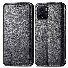 Coque Portefeuille Motif Fantaisie Livre Cuir Etui Clapet S01D pour Vivo iQOO U5x Noir