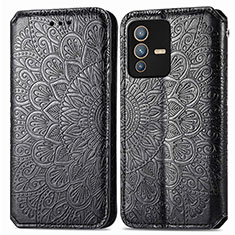 Coque Portefeuille Motif Fantaisie Livre Cuir Etui Clapet S01D pour Vivo V23 Pro 5G Noir