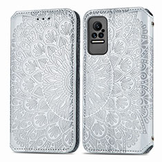 Coque Portefeuille Motif Fantaisie Livre Cuir Etui Clapet S01D pour Xiaomi Civi 1S 5G Argent