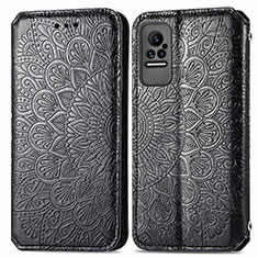 Coque Portefeuille Motif Fantaisie Livre Cuir Etui Clapet S01D pour Xiaomi Civi 5G Noir