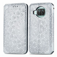 Coque Portefeuille Motif Fantaisie Livre Cuir Etui Clapet S01D pour Xiaomi Mi 10i 5G Argent