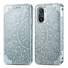 Coque Portefeuille Motif Fantaisie Livre Cuir Etui Clapet S01D pour Xiaomi Mi 11i 5G Argent