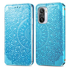 Coque Portefeuille Motif Fantaisie Livre Cuir Etui Clapet S01D pour Xiaomi Mi 11i 5G Bleu