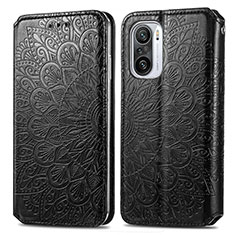 Coque Portefeuille Motif Fantaisie Livre Cuir Etui Clapet S01D pour Xiaomi Mi 11i 5G Noir