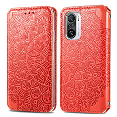 Coque Portefeuille Motif Fantaisie Livre Cuir Etui Clapet S01D pour Xiaomi Mi 11i 5G Rouge