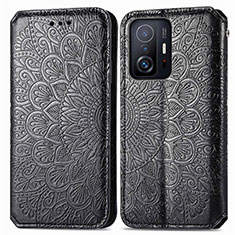 Coque Portefeuille Motif Fantaisie Livre Cuir Etui Clapet S01D pour Xiaomi Mi 11T 5G Noir