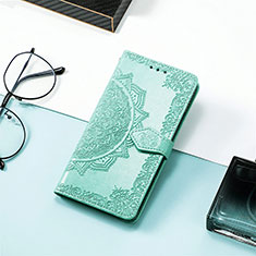 Coque Portefeuille Motif Fantaisie Livre Cuir Etui Clapet S01D pour Xiaomi Poco C55 Vert