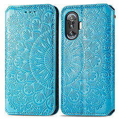 Coque Portefeuille Motif Fantaisie Livre Cuir Etui Clapet S01D pour Xiaomi Poco F4 GT 5G Bleu