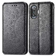 Coque Portefeuille Motif Fantaisie Livre Cuir Etui Clapet S01D pour Xiaomi Poco F4 GT 5G Noir