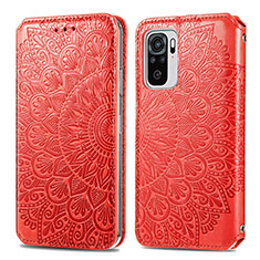 Coque Portefeuille Motif Fantaisie Livre Cuir Etui Clapet S01D pour Xiaomi Poco M5S Rouge