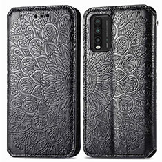 Coque Portefeuille Motif Fantaisie Livre Cuir Etui Clapet S01D pour Xiaomi Redmi 9 Power Noir