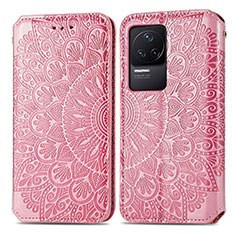 Coque Portefeuille Motif Fantaisie Livre Cuir Etui Clapet S01D pour Xiaomi Redmi K50 Pro 5G Or Rose