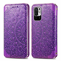 Coque Portefeuille Motif Fantaisie Livre Cuir Etui Clapet S01D pour Xiaomi Redmi Note 10 JE 5G Violet