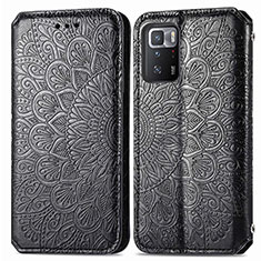 Coque Portefeuille Motif Fantaisie Livre Cuir Etui Clapet S01D pour Xiaomi Redmi Note 10 Pro 5G Noir