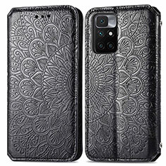 Coque Portefeuille Motif Fantaisie Livre Cuir Etui Clapet S01D pour Xiaomi Redmi Note 11 4G (2021) Noir