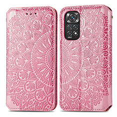 Coque Portefeuille Motif Fantaisie Livre Cuir Etui Clapet S01D pour Xiaomi Redmi Note 11 4G (2022) Or Rose