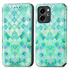 Coque Portefeuille Motif Fantaisie Livre Cuir Etui Clapet S02D pour Huawei Honor 80 SE 5G Vert