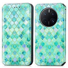 Coque Portefeuille Motif Fantaisie Livre Cuir Etui Clapet S02D pour Huawei Mate 50 Pro Vert