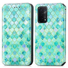 Coque Portefeuille Motif Fantaisie Livre Cuir Etui Clapet S02D pour OnePlus Nord N200 5G Vert