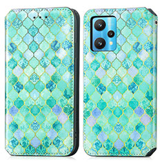 Coque Portefeuille Motif Fantaisie Livre Cuir Etui Clapet S02D pour Realme Narzo 50 Pro 5G Vert