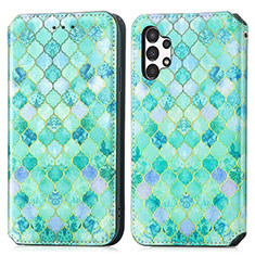 Coque Portefeuille Motif Fantaisie Livre Cuir Etui Clapet S02D pour Samsung Galaxy A13 4G Vert