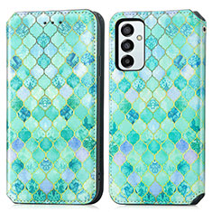 Coque Portefeuille Motif Fantaisie Livre Cuir Etui Clapet S02D pour Samsung Galaxy F23 5G Vert