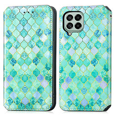 Coque Portefeuille Motif Fantaisie Livre Cuir Etui Clapet S02D pour Samsung Galaxy M53 5G Vert