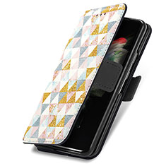 Coque Portefeuille Motif Fantaisie Livre Cuir Etui Clapet S02D pour Samsung Galaxy Z Fold4 5G Blanc